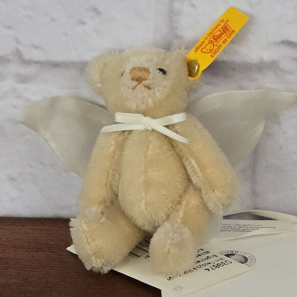 Lot of‎ 2 Steiff Bears 11" Fynn #111471 & 3" Mohair Engelchen #039874 - Picture 8 of 15